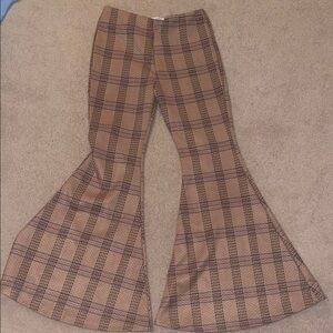 Plaid Flare Pants